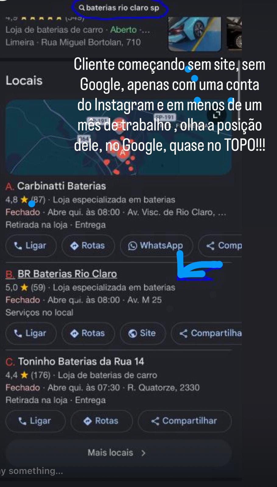 Print de resultado de cliente atendido pela Next Level